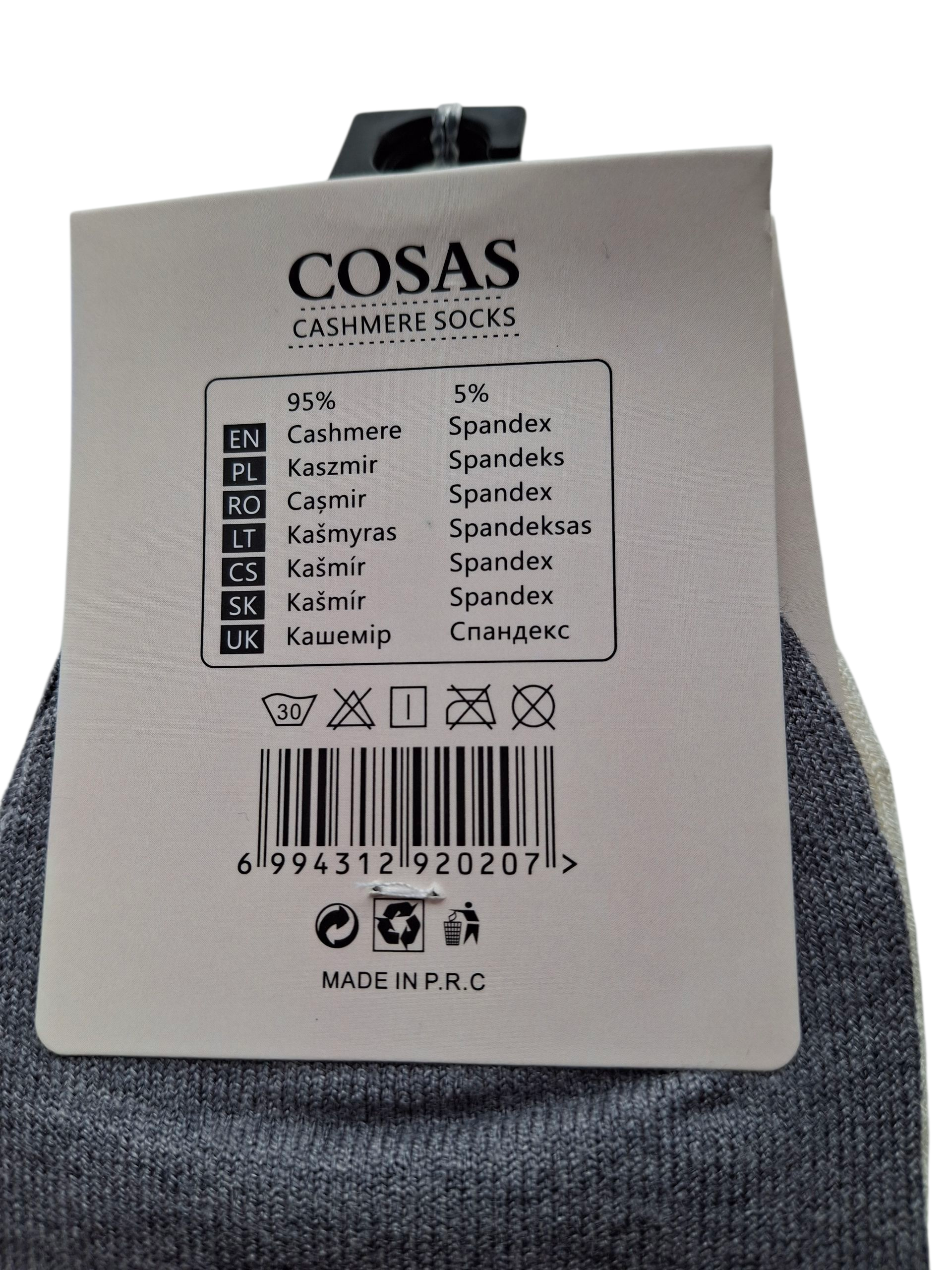 Zestaw 4-pak ciepłych zimowych skarpet męskich z kaszmiru, 95% kaszmir 5% spandex – miękkie, grube i wyjątkowo wygodne - obrazek 3