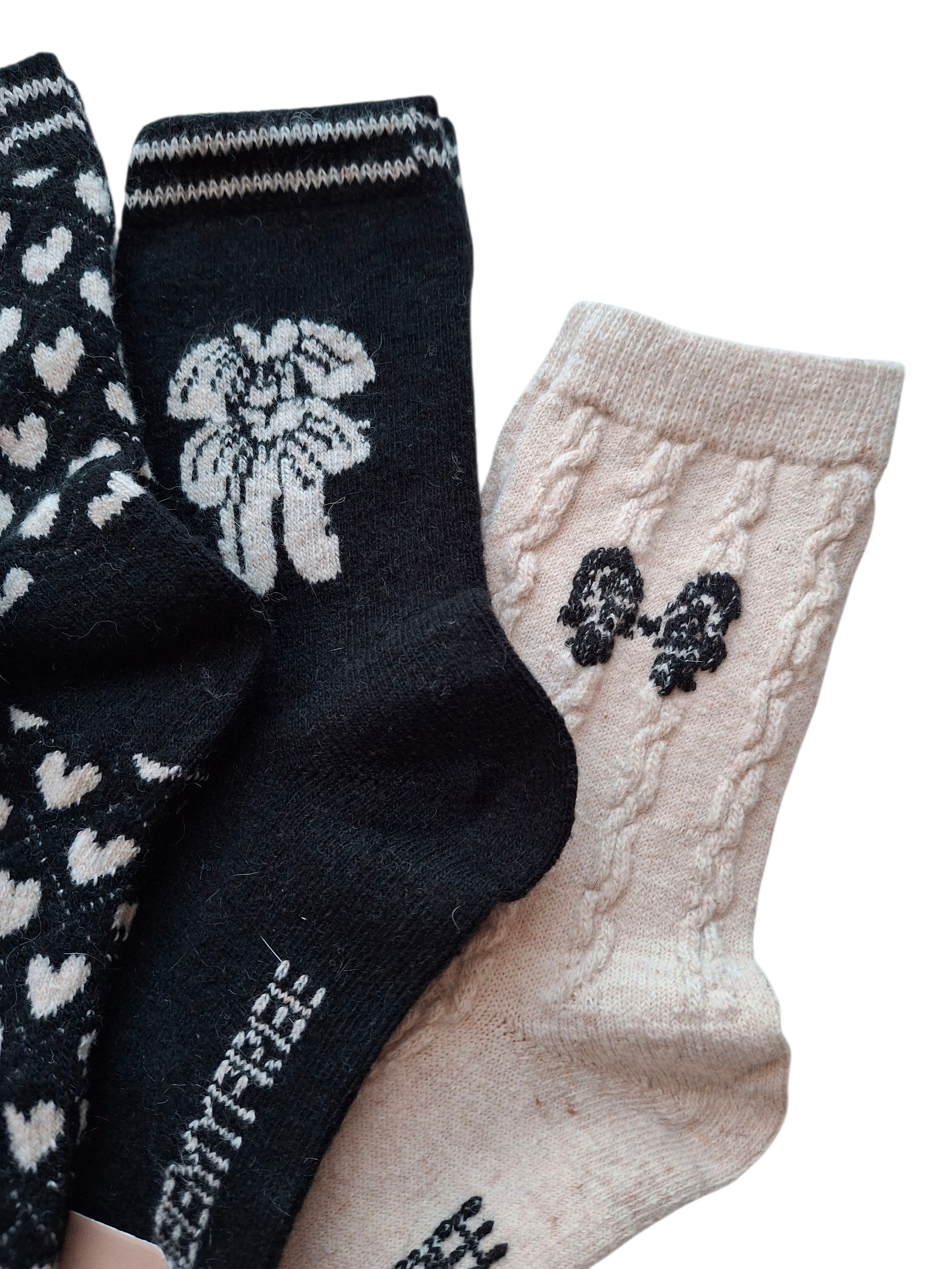 Zestaw 4-pak skarpetek damskich wełnianych – 40% wełna, 35% angora – ciepłe, trwałe i elastyczne - obrazek 3