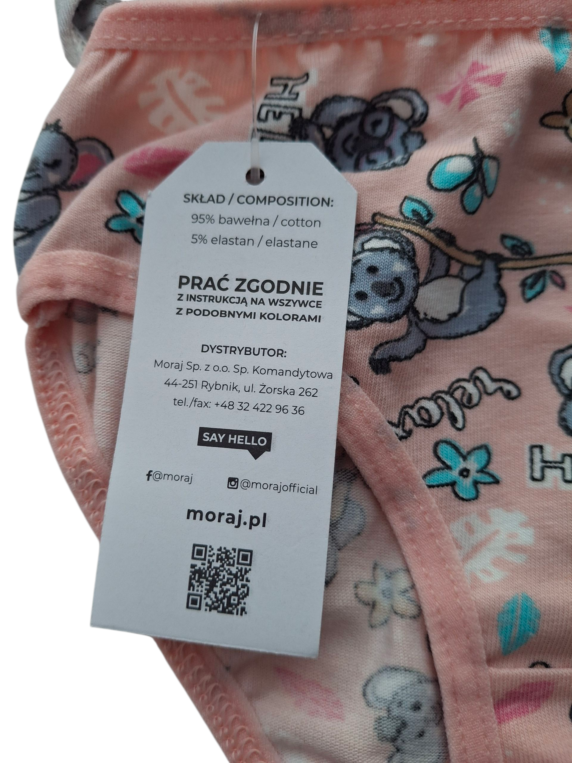 3-pak majteczek dziewczęcych fig – bawełniane, miękkie, kolorowe - obrazek 2