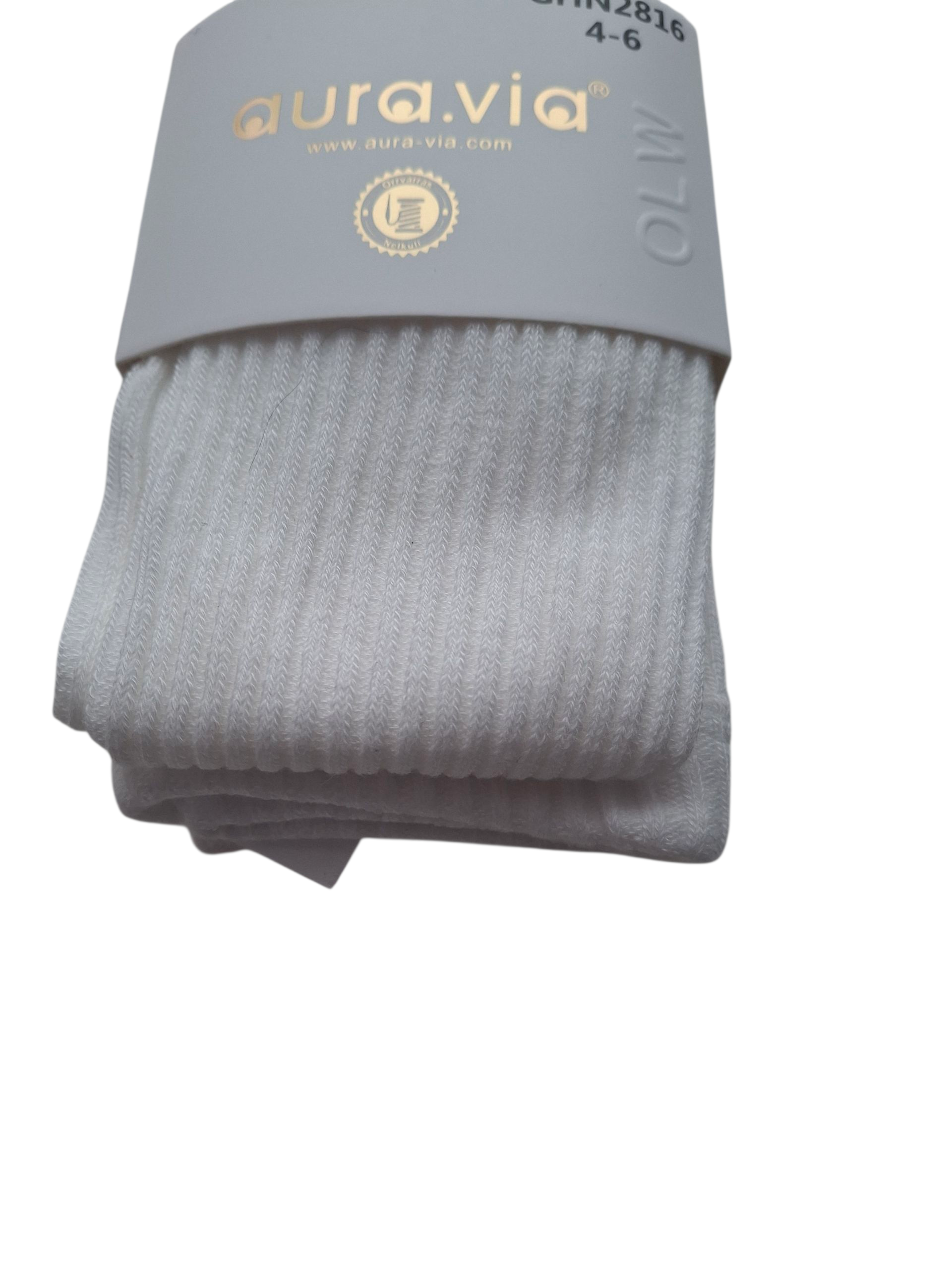 Bawełniane rajstopy dziewczęce prążkowane – ciepłe, elastyczne, kolorowe - obrazek 8