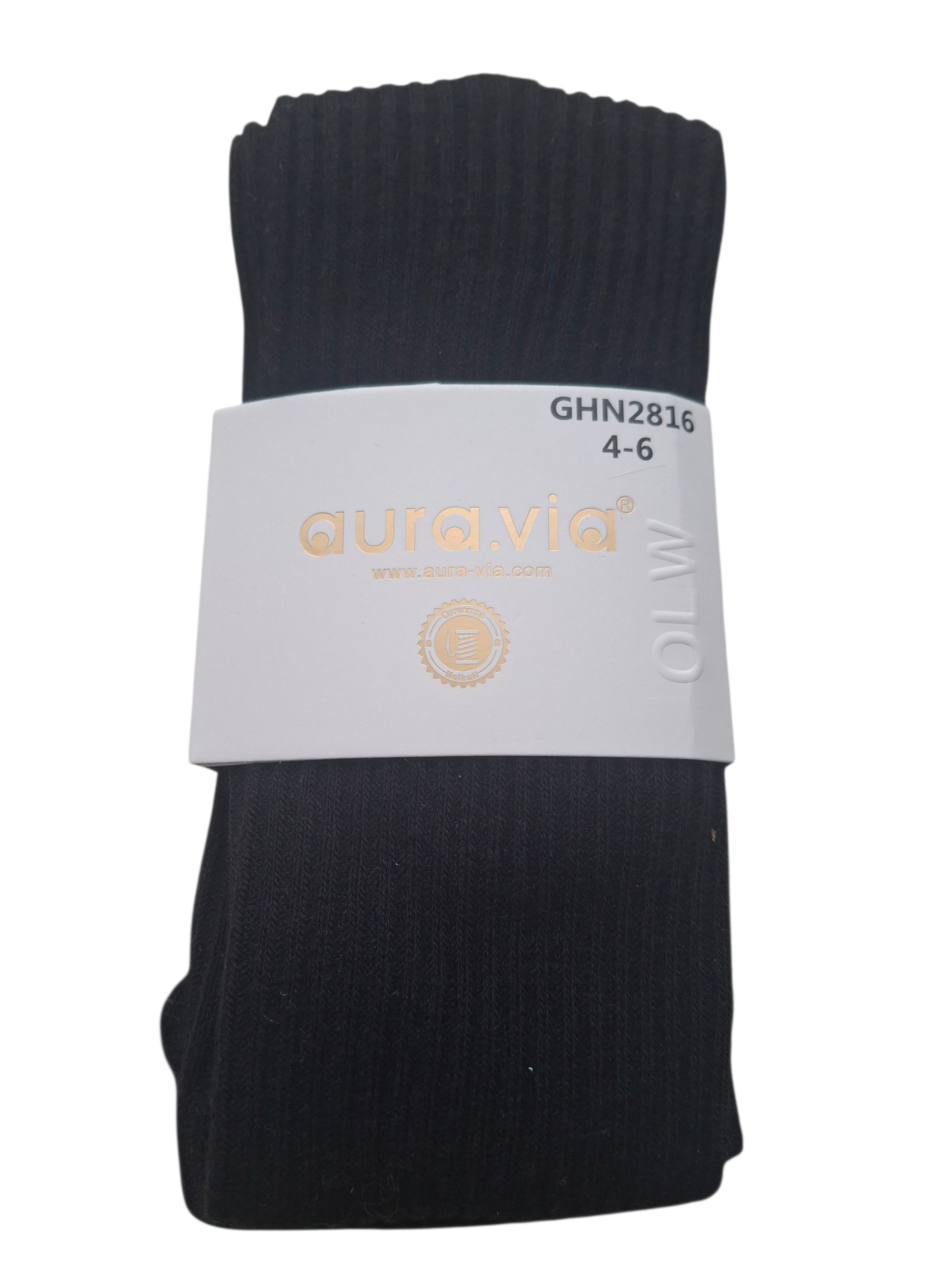 Bawełniane rajstopy dziewczęce prążkowane – ciepłe, elastyczne, kolorowe - obrazek 5