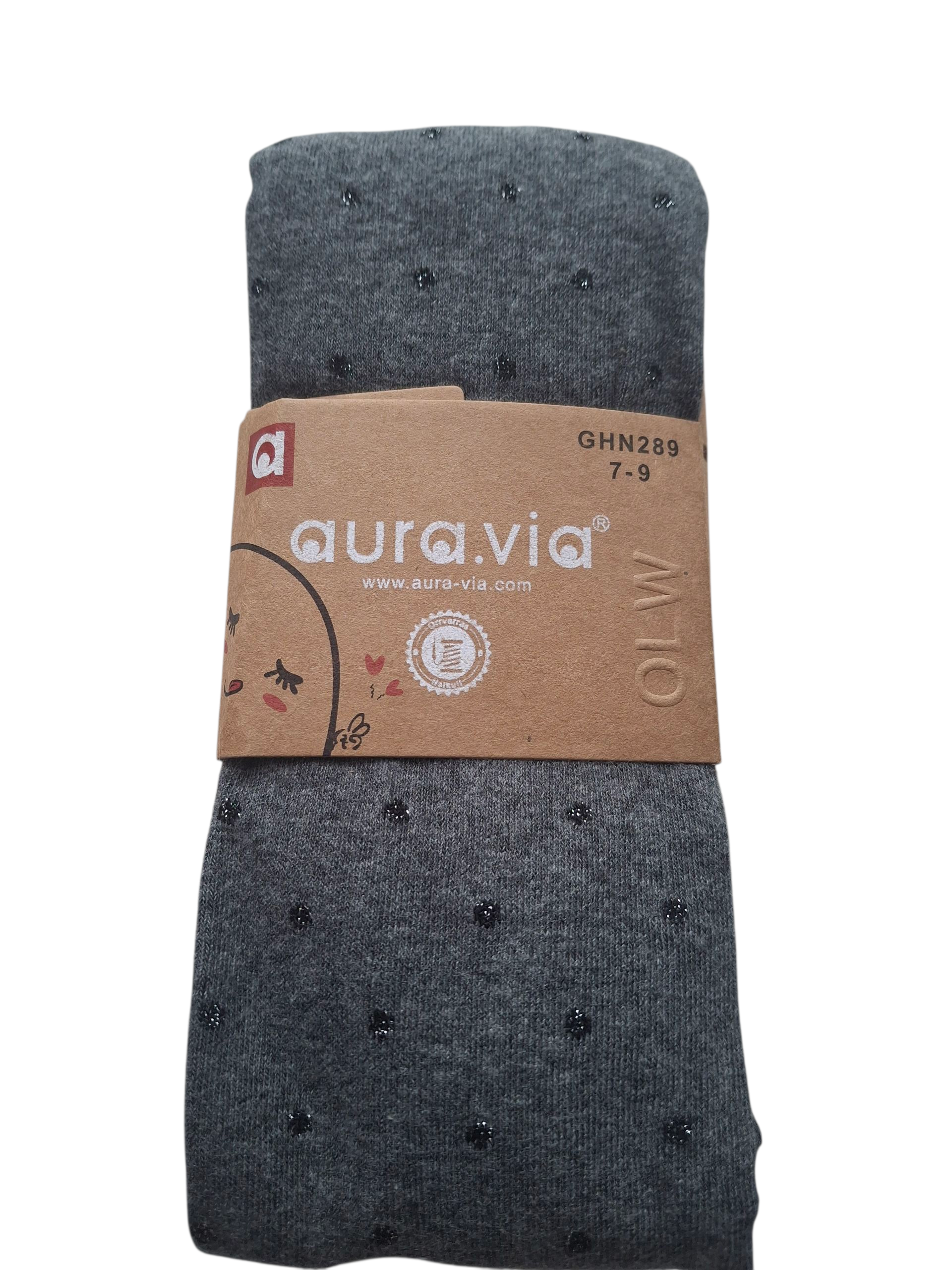 Bawełniane rajstopy dla dziewczynki w kropki – gładkie, elastyczne, 90% bawełna - obrazek 2