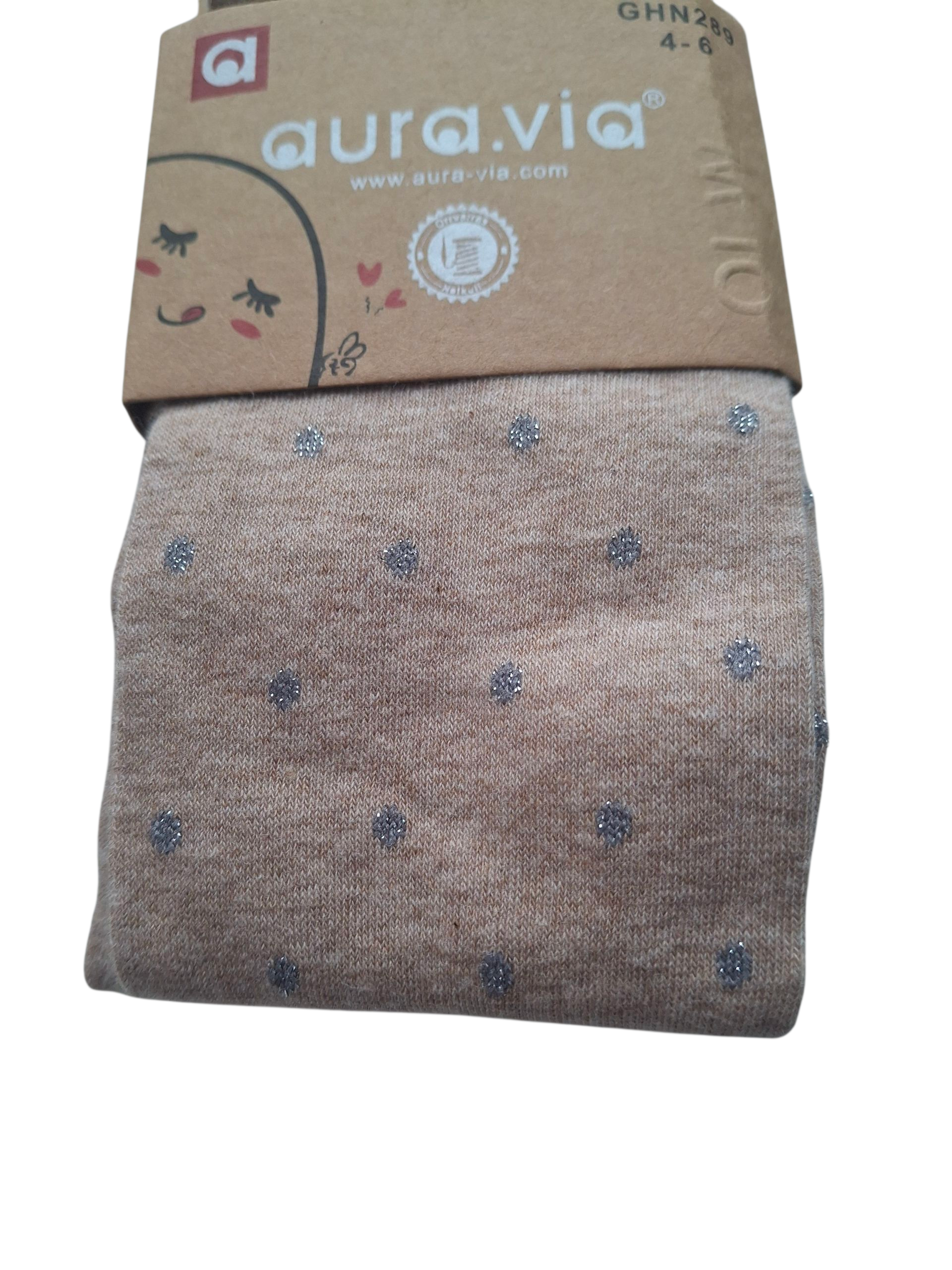 Bawełniane rajstopy dla dziewczynki w kropki – gładkie, elastyczne, 90% bawełna - obrazek 5