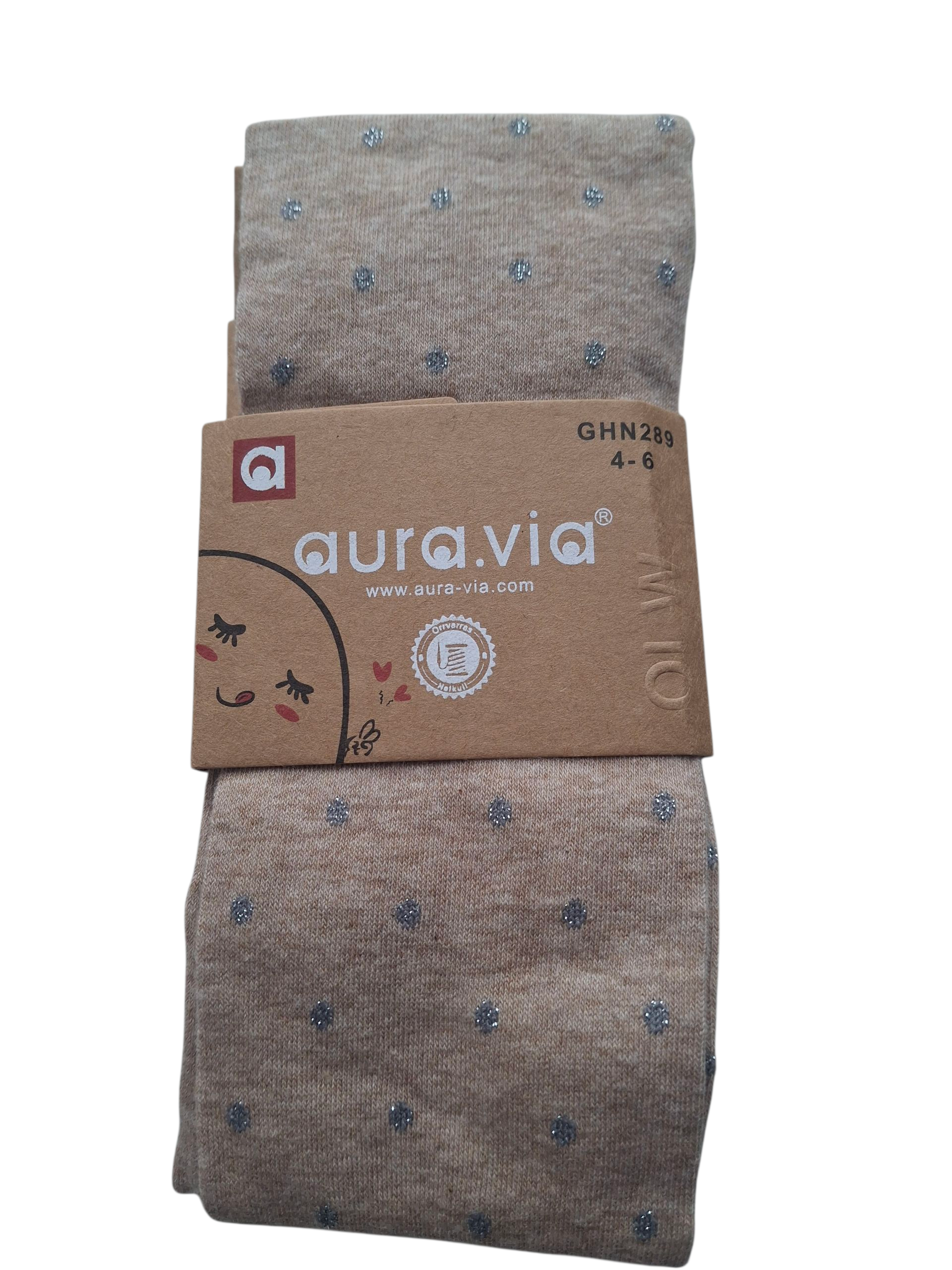 Bawełniane rajstopy dla dziewczynki w kropki – gładkie, elastyczne, 90% bawełna - obrazek 4