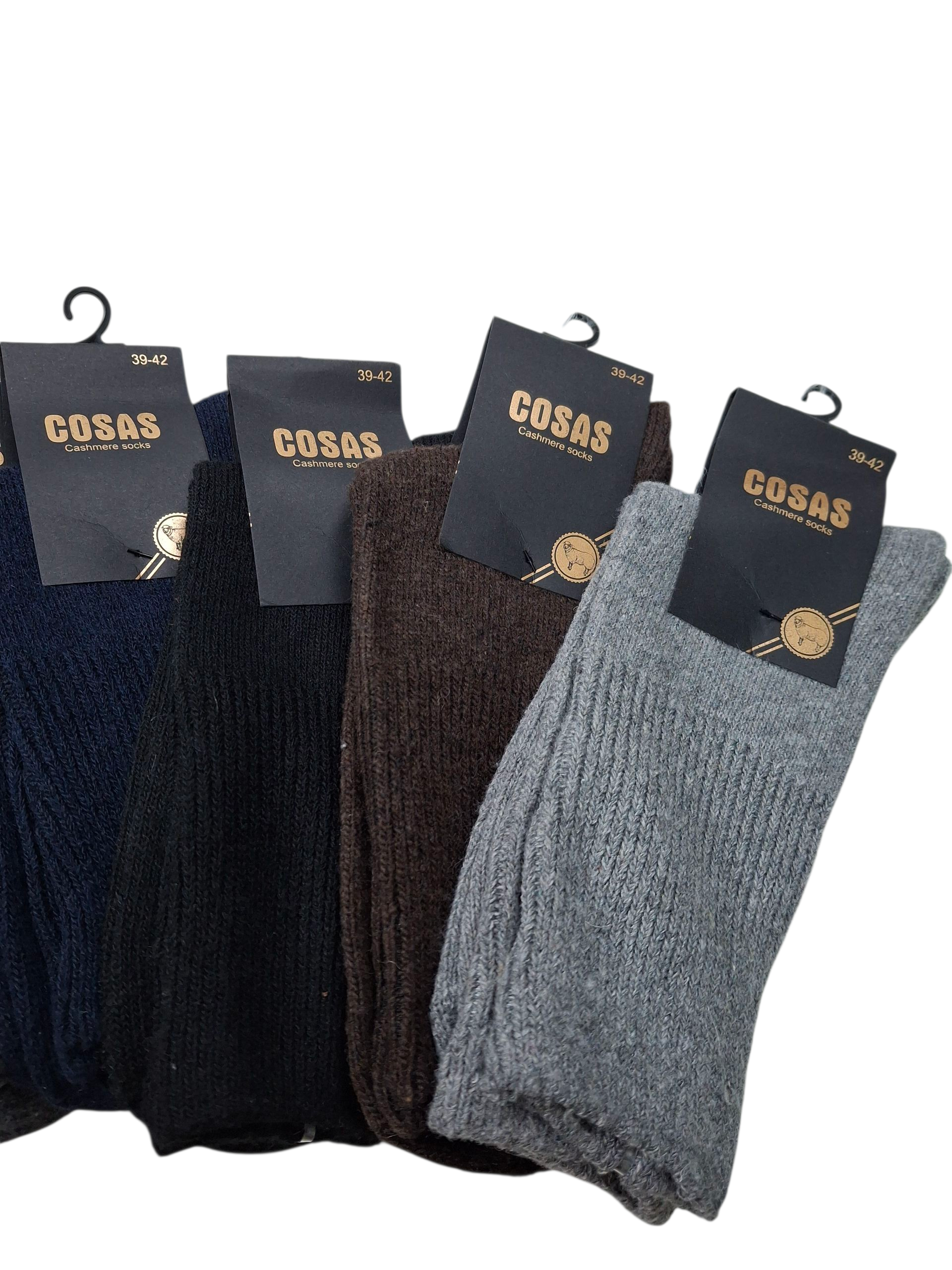 4-pak skarpetek męskich , prążek , ciepłe , zimowe , 30% wełna - obrazek 3