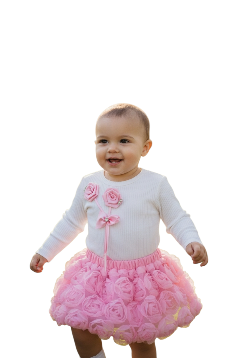 🌸 Komplet dziewczęcy: bluzka + spódniczka tiulowa 🌸