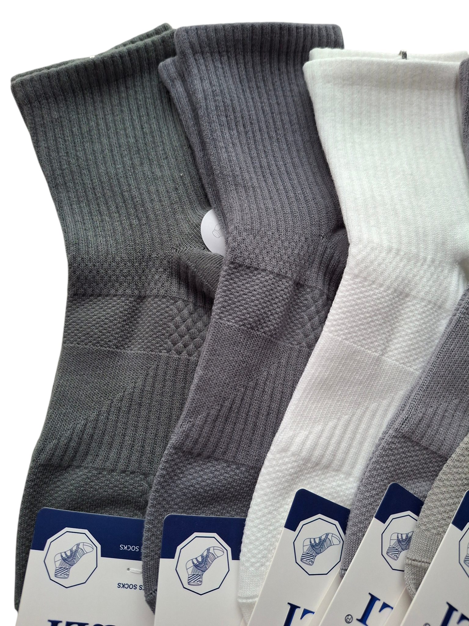 Skarpetki męskie bawełniane | 5-pak | Prążkowane | Kolory neutralne - obrazek 2