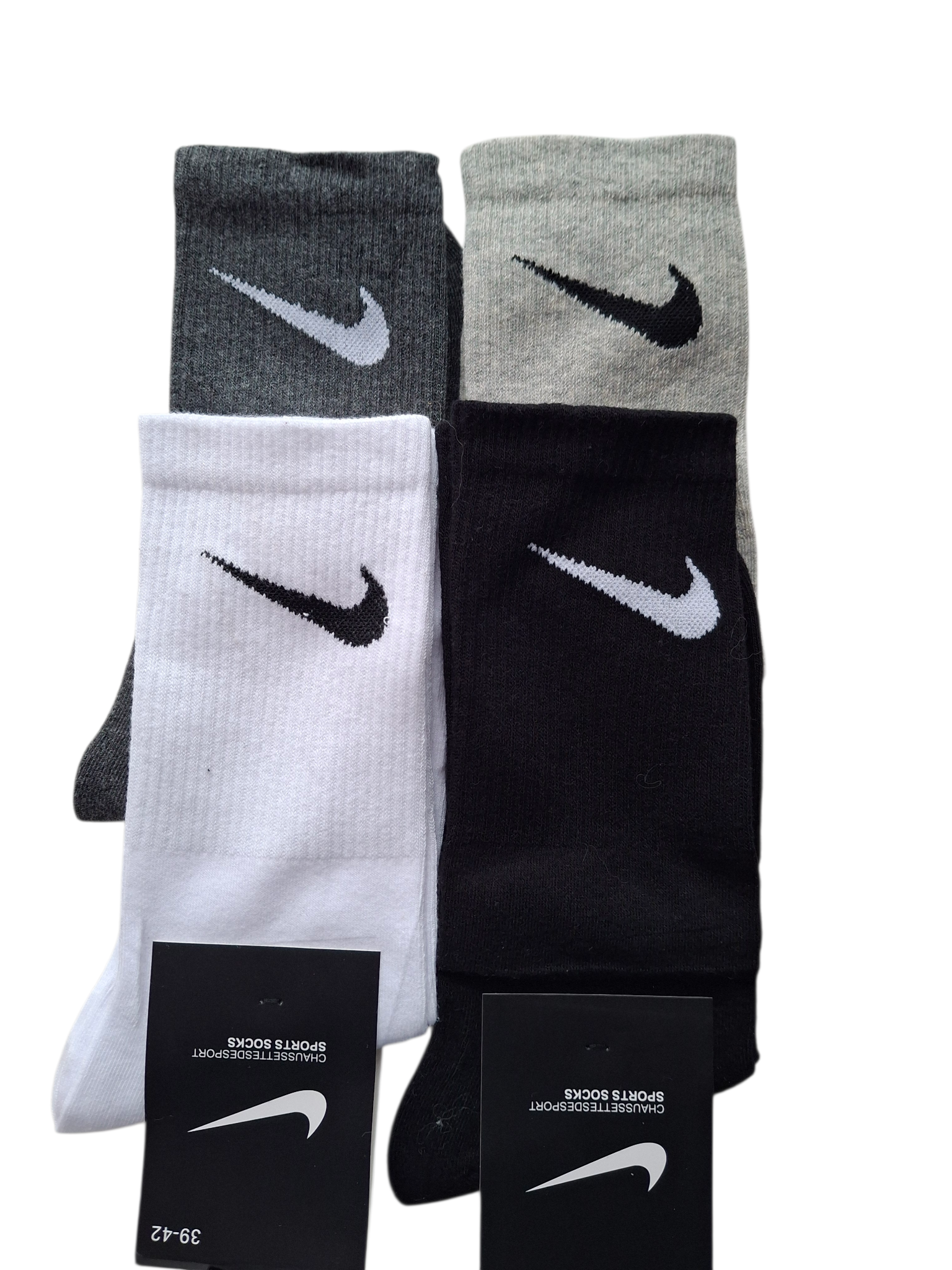 Skarpetki męskie sportowe NIKE 4-pak , Bawełna + Lycra